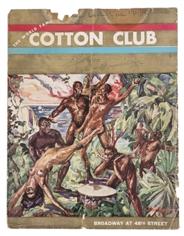 Joe DiMaggio and James Braddock Dual Signed "Cotton Club" Program (JSA)